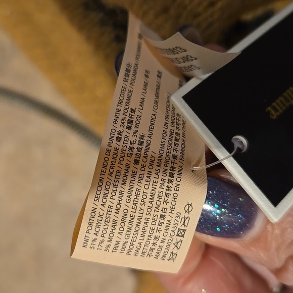 NWT Juicy Couture Los Angeles Black Label Leopard Mitt Gloves - Picture 7 of 10